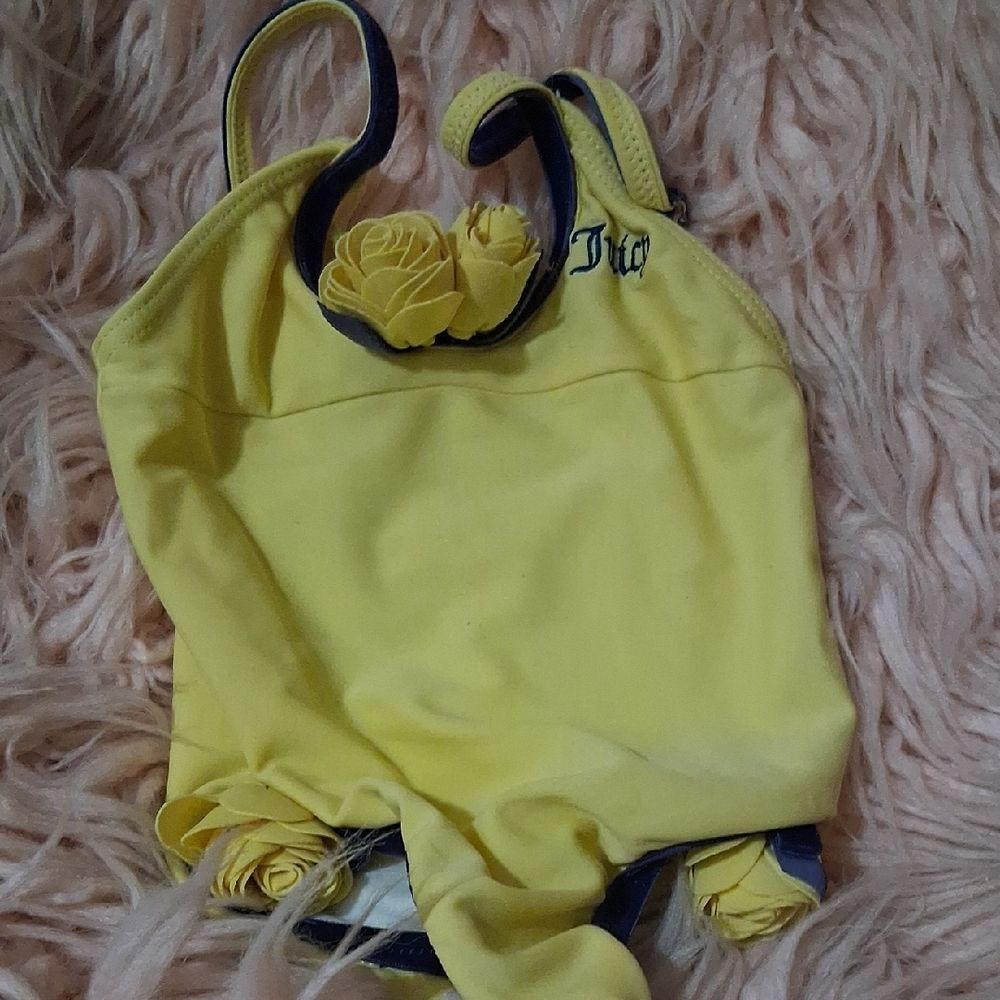 Juicy Couture Kids Yellow One Piece Swimsuit